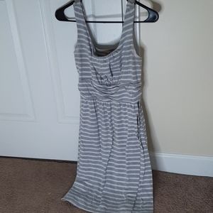 Faded Glory tank dress, Small (4/6), Grey and Whit